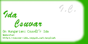 ida csuvar business card